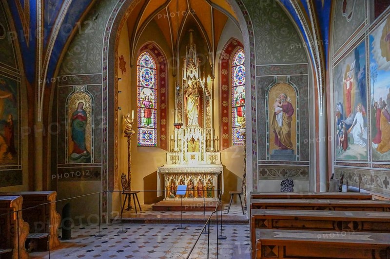 Saint Nicholas Chapel, interior view, Ambras Castle, Innsbruck, Tyrol, Austria