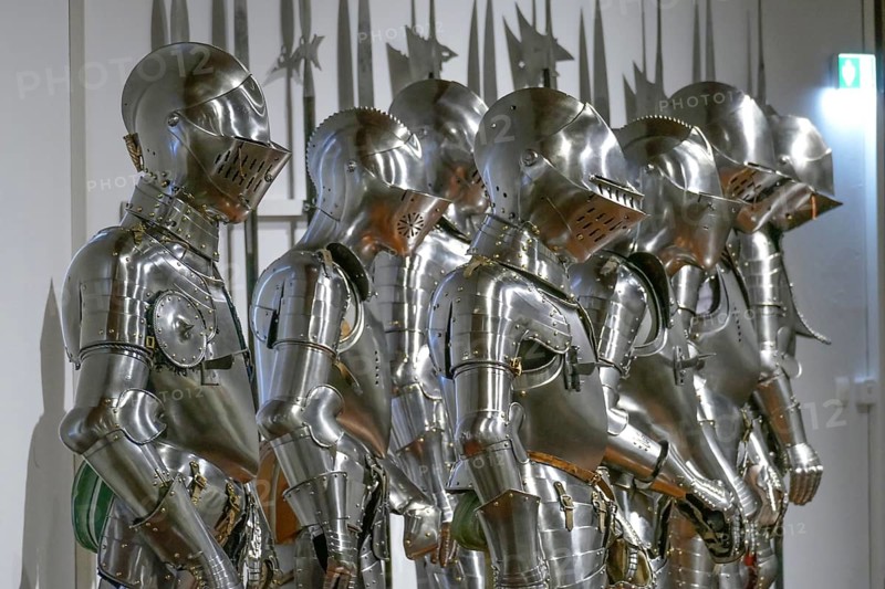 Knight's Armour, Armory, Interior View, Ambras Castle, Innsbruck, Tyrol, Austria
