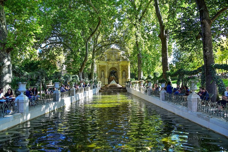The Medici Fountain in the Jardin de Lucembourg, in Paris, France