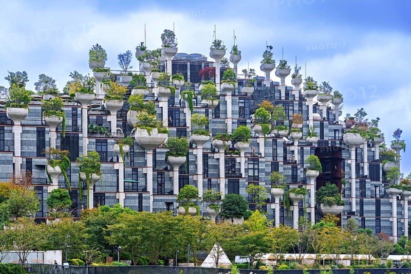 1000 Trees shopping mall Tian an Qianshu by British architect Thomas Heatherwick in the Putuo district of the city Shanghai, China