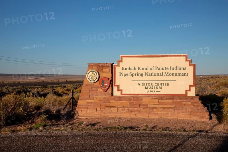 Fredonia, Arizona - The entrance to Pipe Spring National Monument. Ancestral Puebloans and Kaibab Paiute Indians have lived in the area for 1, 000 years. Mormon settlers arrived in the 1860s