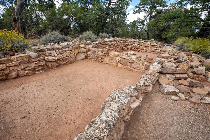 Grand Canyon National Park, Arizona - The Tusayan Ruin on the Grand Canyon's south rim. Part of the Pueblo II culture, the ruin dates to about 1185
