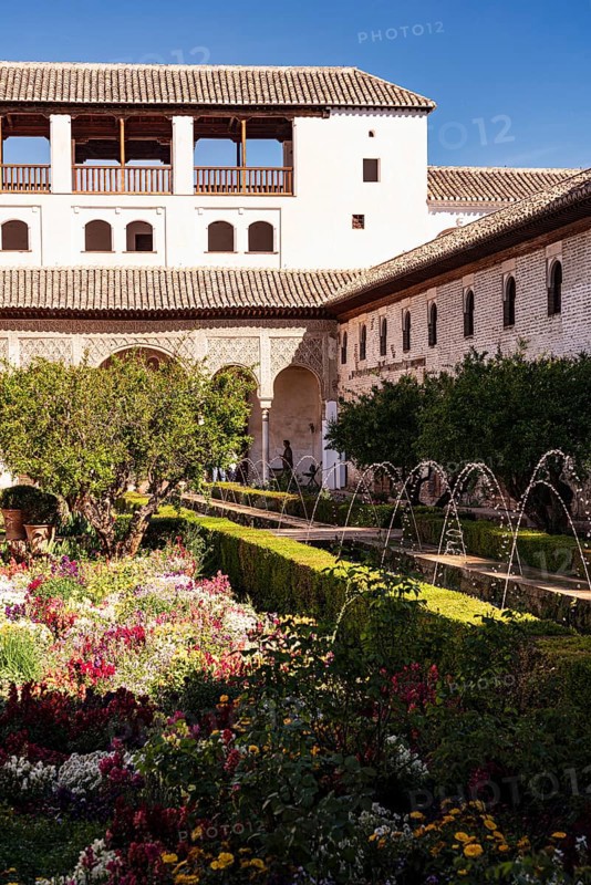 Villa, Generalife Gardens, Alhambra, Granada, Andalucia, Spain