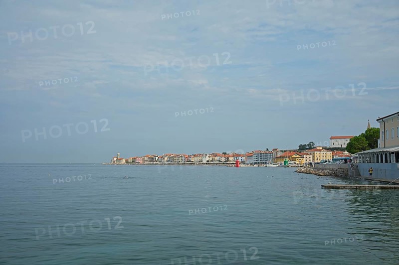 View of Piran, Adriatic Sea, Mediterranean Sea, Piran, Istria, Slovenia