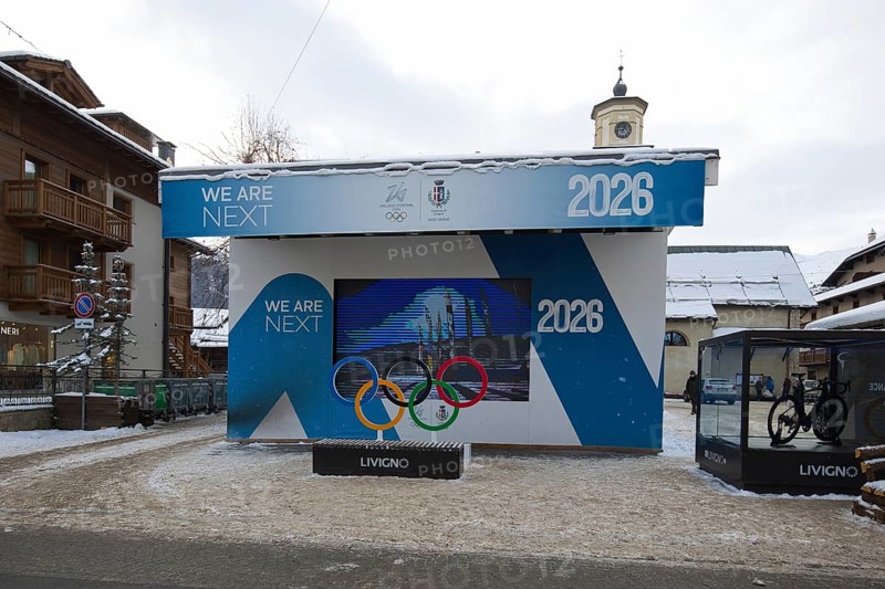 Livigno in Italy is promoting the 2026 Winter Olympics. Some of the competitions will also take place in Livigno
