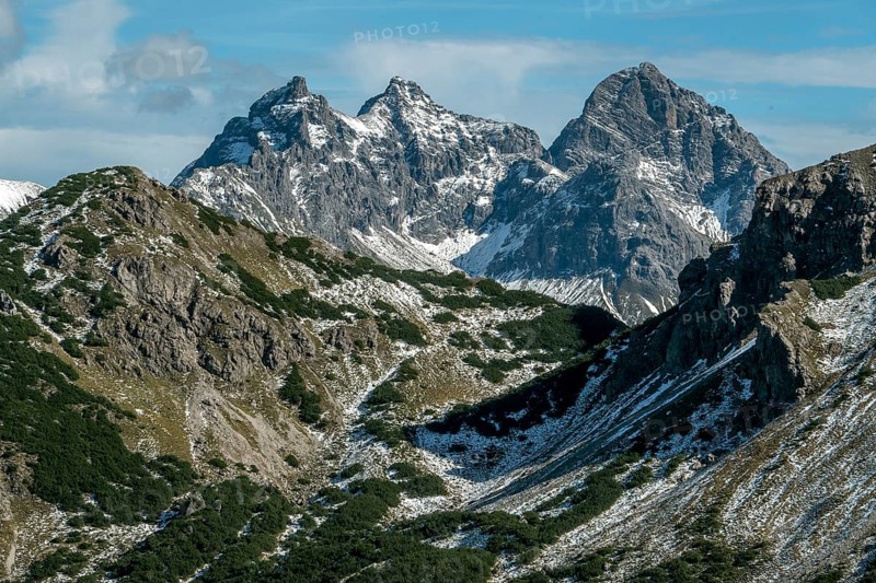 Trettachspitze, Mädelegabel and Hochfrottspitze, Allgäu Alps, Allgäu, Vorarlberg, Austria