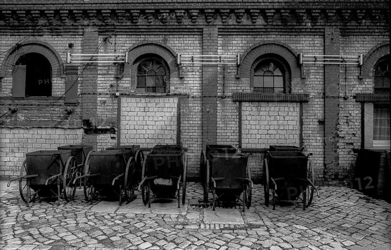 Germany, Berlin, 31.7.1992, Coal ore in the industrial building Pfefferberg