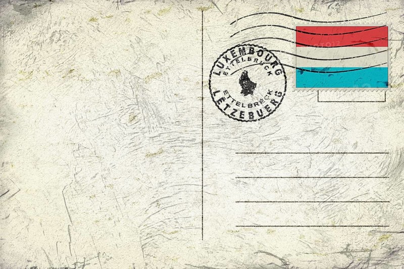 Luxembourg Ettelbruck Old Style Mail Envelope with Flag and Postmark