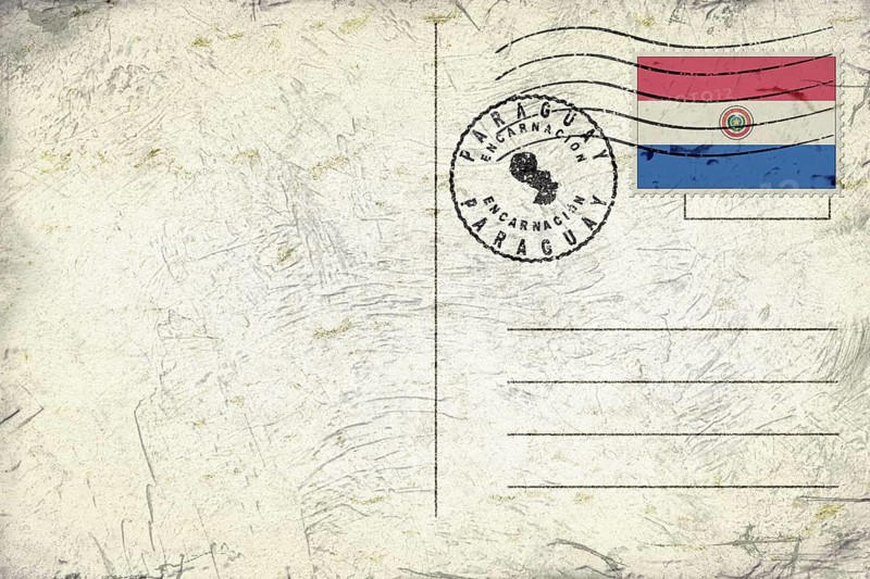 Paraguay Encarnacion Round Seal Map Design