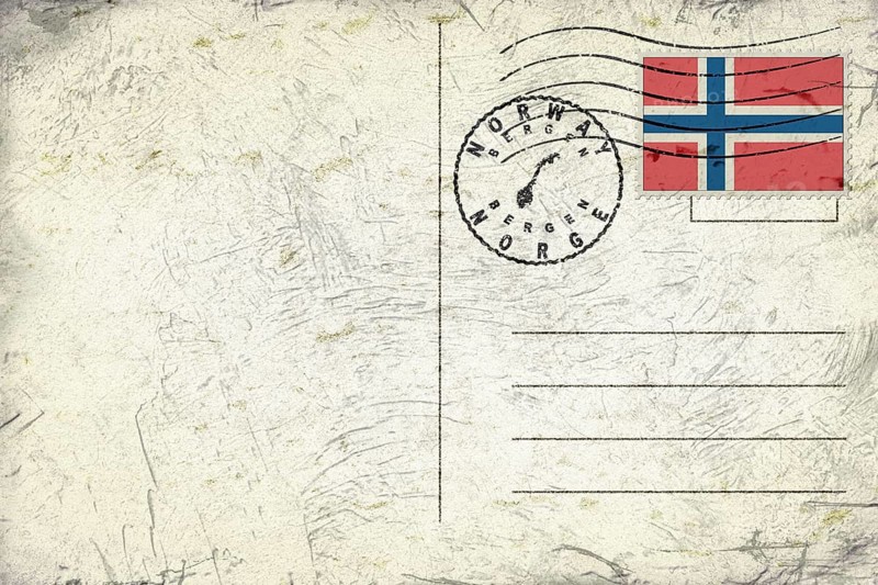 Norway Bergen Round Seal Map Design