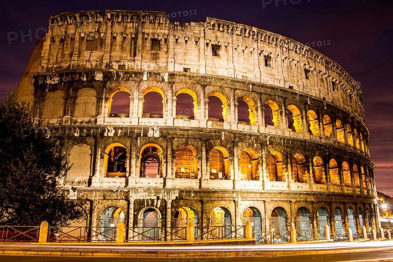 Colosseum at evening. Rome, Province of Rome, Italy. 23.12.2012