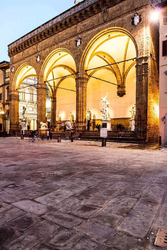 Loggia dei Lanzi at evening. Florence, Province of Florence, Italy. 19.12.2012