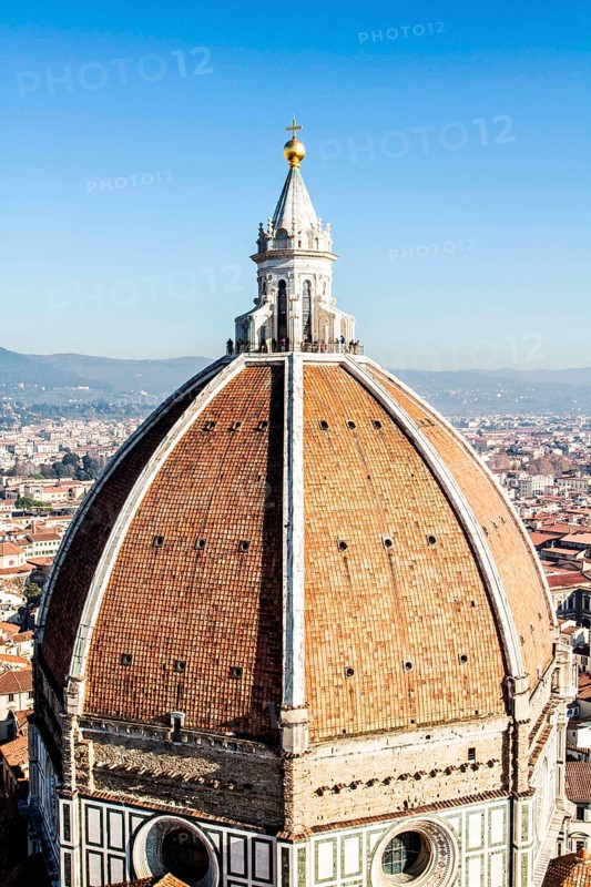 Florence Cathedral (Basilica di Santa Maria del Fiore) viewed from Giotto's Campanile. Florence, Province of Florence, Italy. 19.12.2012
