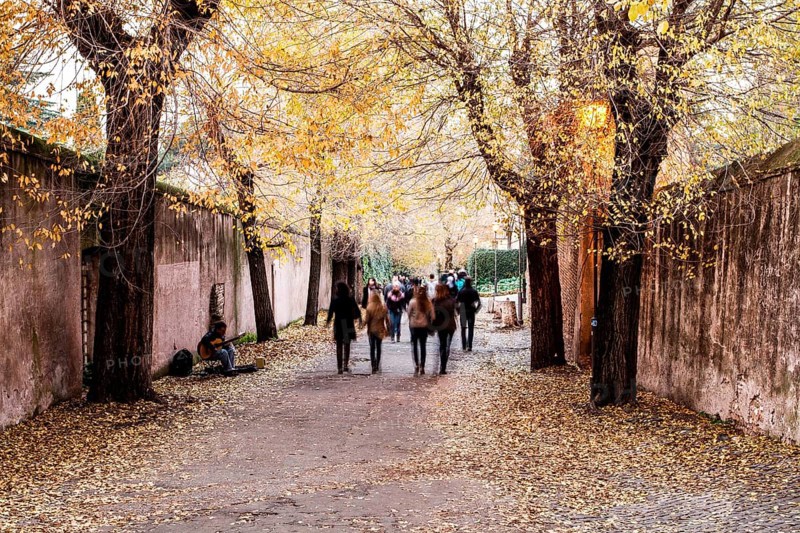Via di San Bonaventura at the Palatine Hill. Rome, Province of Rome, Italy. 23.12.2012