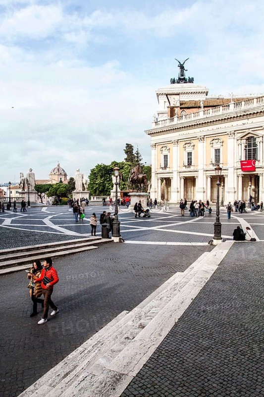 Capitoline Square (Piazza del Campidoglio). Rome, Province of Rome, Italy. 23.12.2012