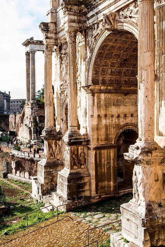 Arch of Septimius Severus (Arco di Settimio Severo) in the Roman Forum (Foro Romano). Rome, Province of Rome, Italy. 23.12.2012