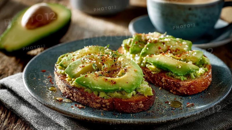 This appetizing avocado toast is a healthy and satisfying breakfast or brunch option, perfect for any food lover, AI generated
