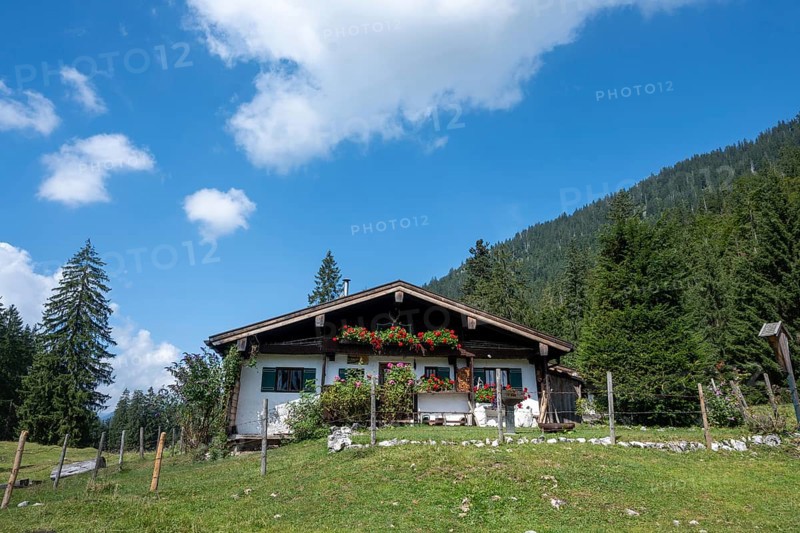The Obere Gräbenalm near Reit im Winkl in Chiemgau, Bavarian Alps, Bavaria, Germany