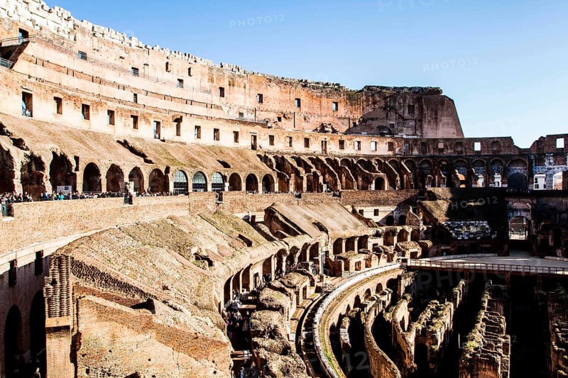 Interior of Colosseum. Rome, Province of Rome, Italy. 28.12.2012