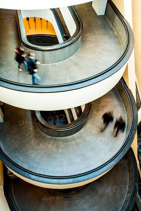 Spiral ramp in Vatican Museum. Vatican City, Vatican City State. 28.12.2012