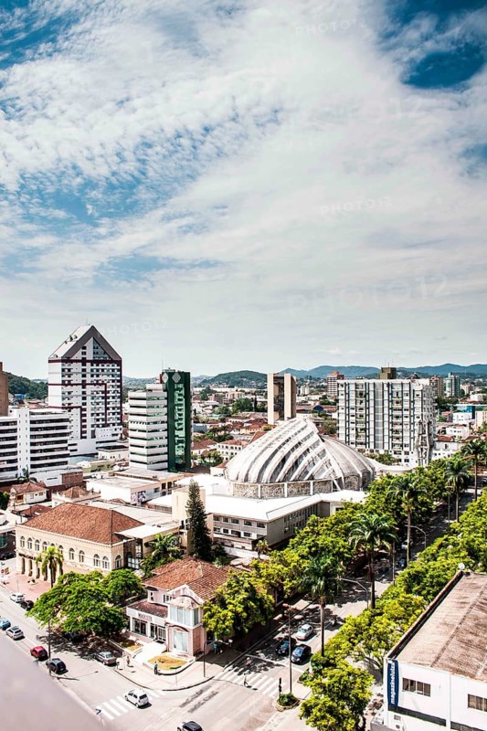 View from the last floor of Blue Tree Towers Hotel showing its central location. Joinville, Santa Catarina, Brazil. 22.12.11