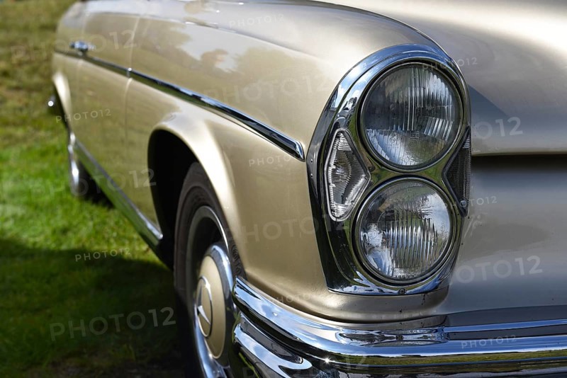 Vintage car, Mercedes Benz car headlights W 108