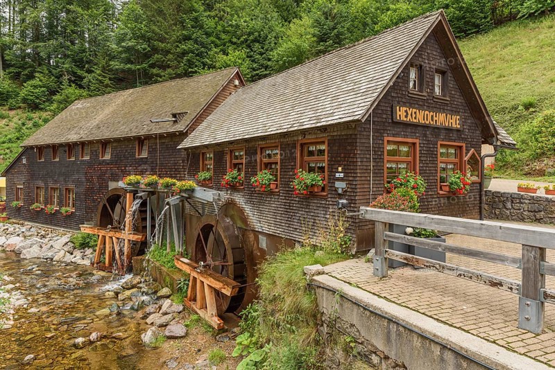 Hexenlochmühle, traditional water mill near Furtwangen in the Black Forest, Baden-Württemberg, Germany