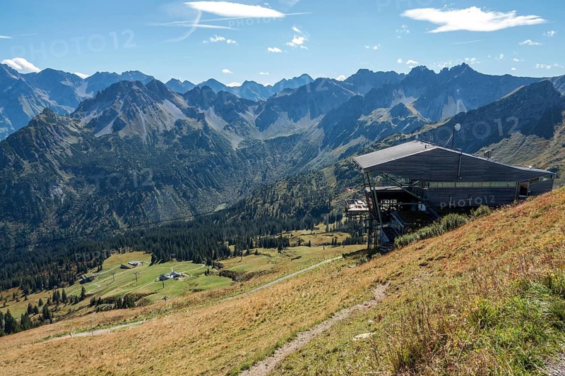 Fellhornbahn, Schlappoldsee station, in the back mountains of the Allgäu Alps, Oberstdorf, Oberallgäu, Allgäu, Bavaria, Germany