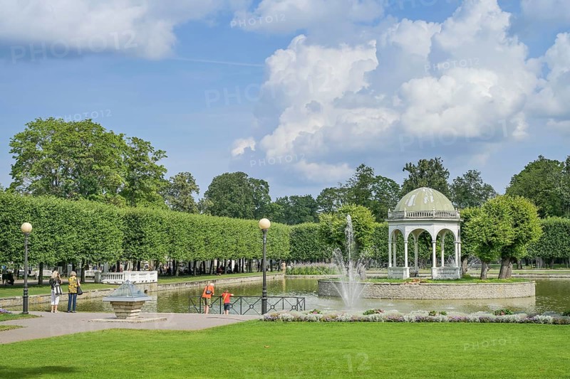 Fountain, Swan Lake, Kadriorg Park, Tallinn, Estonia