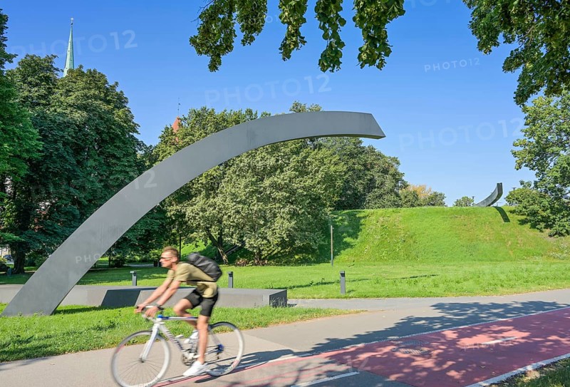 The Broken Line Monument, memorial in memory of the Estonia disaster, Tallinn, Estonia