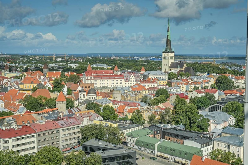 City panorama, view of the old town, Tallinn, Estonia