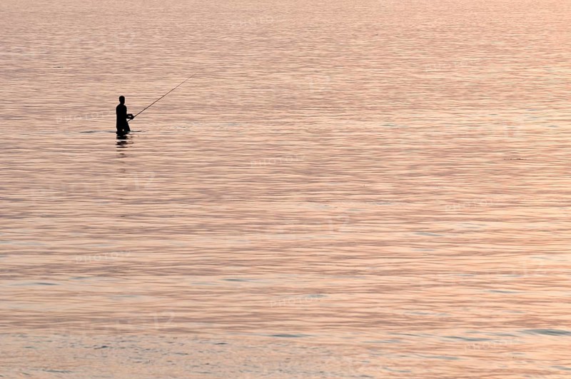 Thailand, Koh Samui, Fisherman on sunset