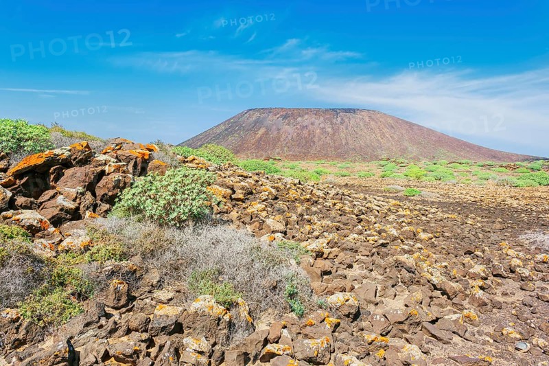 Volcanic landscape, Lobos Island, Fuerteventura, Canary Islands, Spain