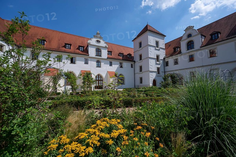 Former Old Fortress, originally built in 1267, rebuilt several times, today district office, Amberg, Upper Palatinate, Bavaria, Germany