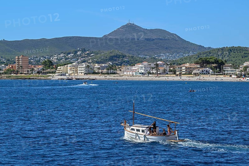 Excursion boat near Jávea or Xàbia, Alicante Province, Comunidad Valenciana, Spain