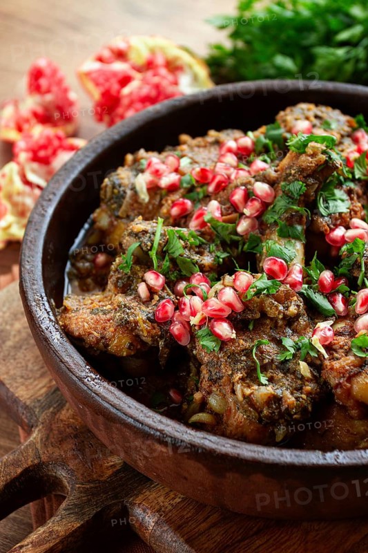 Guruli, Georgian chicken, with walnuts, stewed in wine and spices, Gurian chicken, homemade, no people