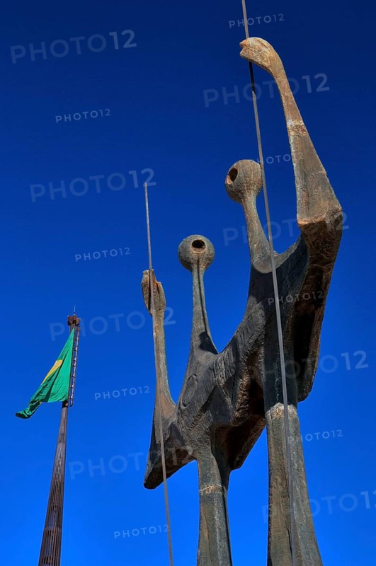 Escultura Os Candangos, Bruno Giorgi, Brasilia, DF, Brazil