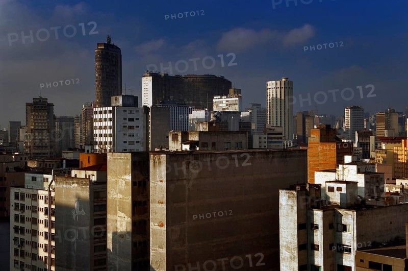 Aerial View São Paulo, Copan Building, Terraço Itália Building, São Paulo, Brazil