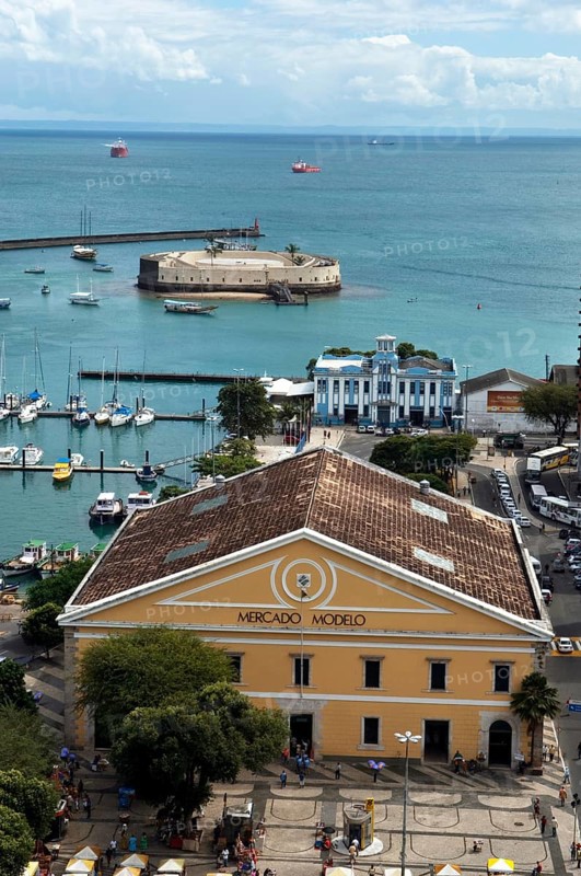 Modelo Market, Fort of São Marcelo, Baia de Todos os Santos, Salvador, Bahia, Brazil