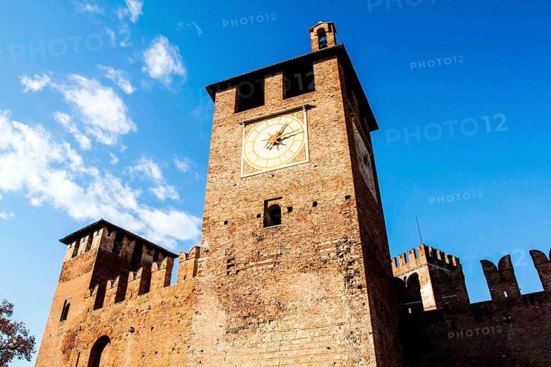 Tower of Castelvecchio (Old castle). Verona, Province of Verona, Italy. 10.12.2012