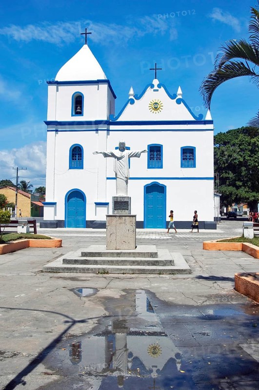 Matriz Nossa Senhora da Purificação Church, Costa das Baleias, Prado, Bahia, Brazil