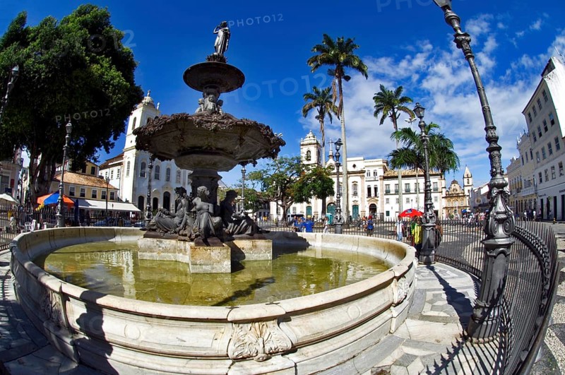 Terreiro de Jesus, Fountain, Pelourinho, Salvador, Bahia, Brazil