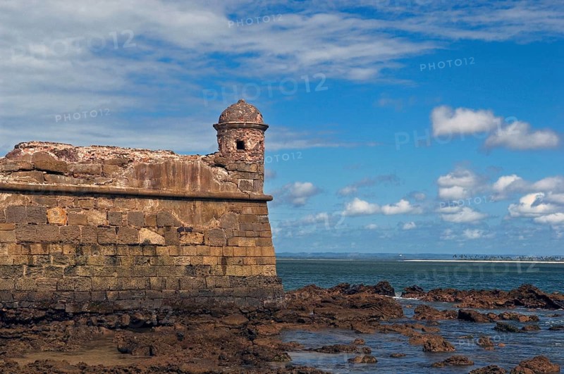 Ruins of Fortress of Tapirandu, Morro de São Paulo, Ilha de Tinharé, Bahia, Brazil