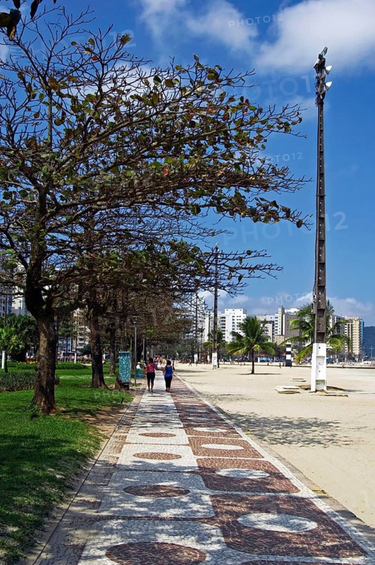 Beach of Gonzaga, Santos, São Paulo, Brazil