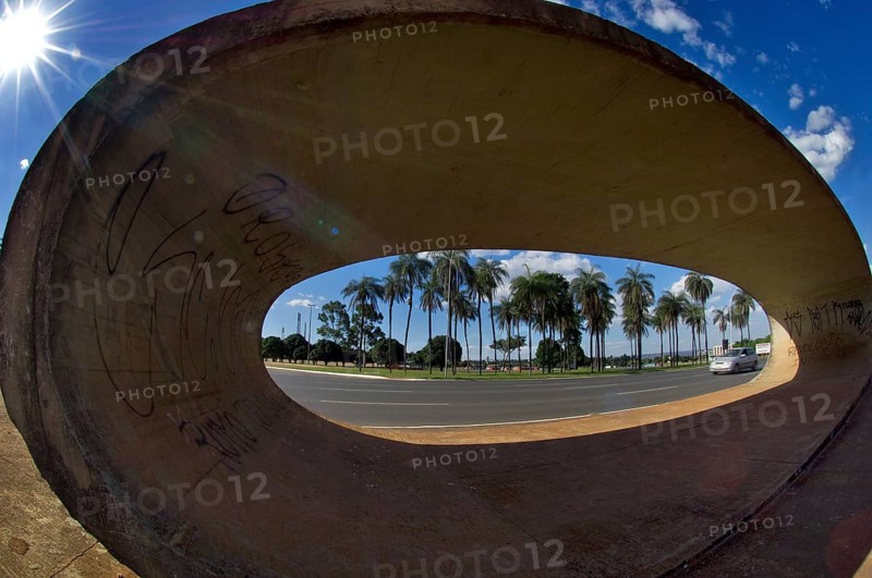 Bus stop, Eixo Monumental, Brasilia, DF, Brazil