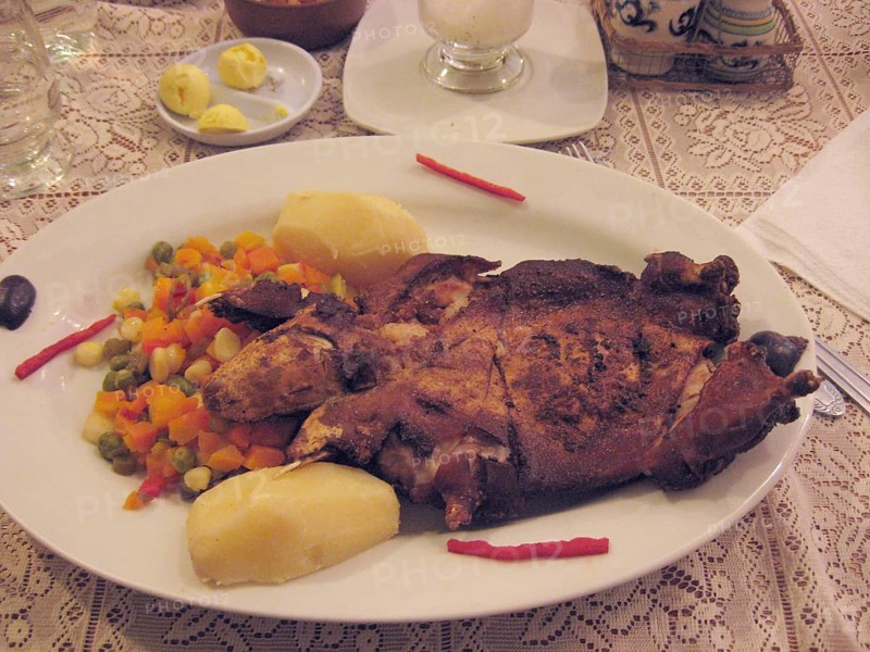 Typical plate, El Cuy, Puno, Lima, Peru