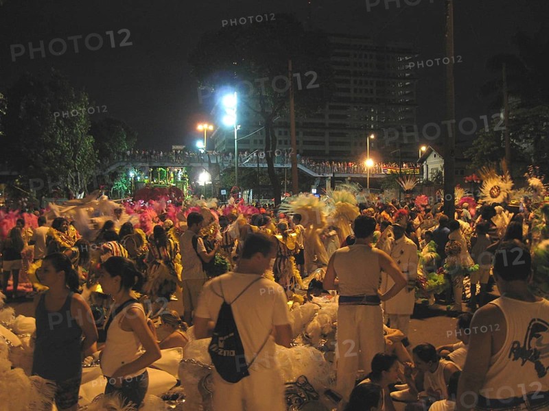 Concentration of the School of Samba Grande Rio, Carnival 2009, Rio de Janeiro, Brazil