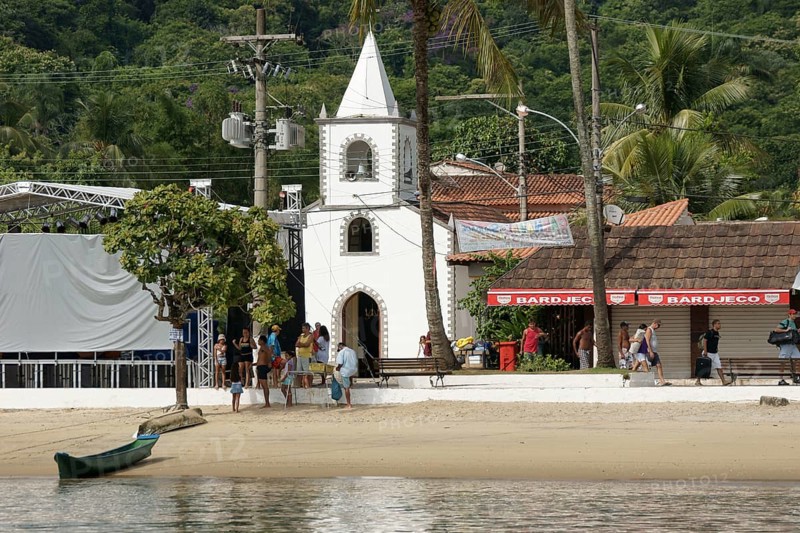 Church, Boats, Ilha Grande, Rio de Janeiro, Brazil