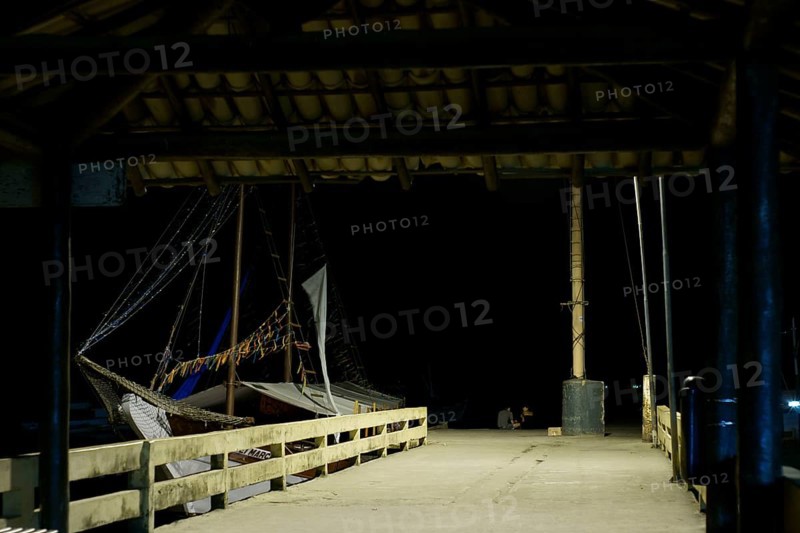 Beach at Night, Boats, Ilha Grande, Rio de Janeiro, Brazil