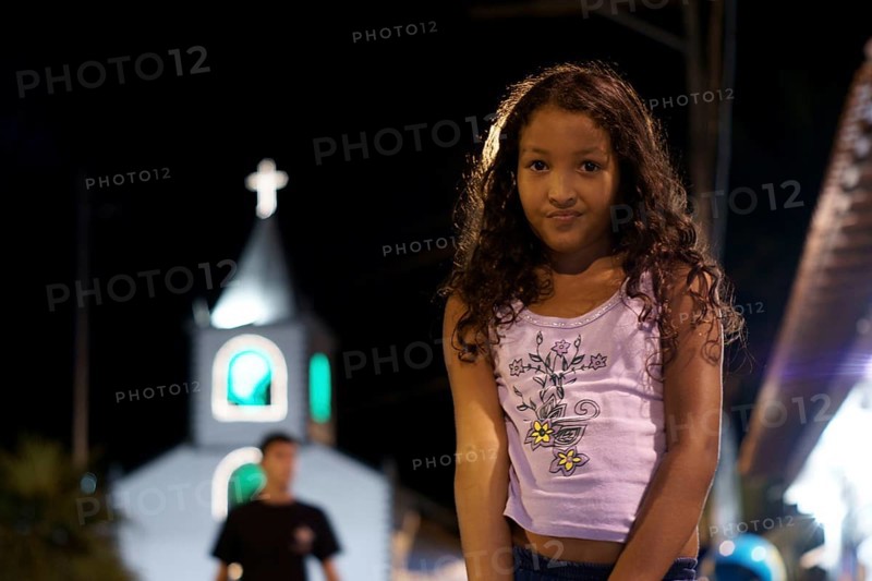 Church, Girl, Ilha Grande, Rio de Janeiro, Brazil